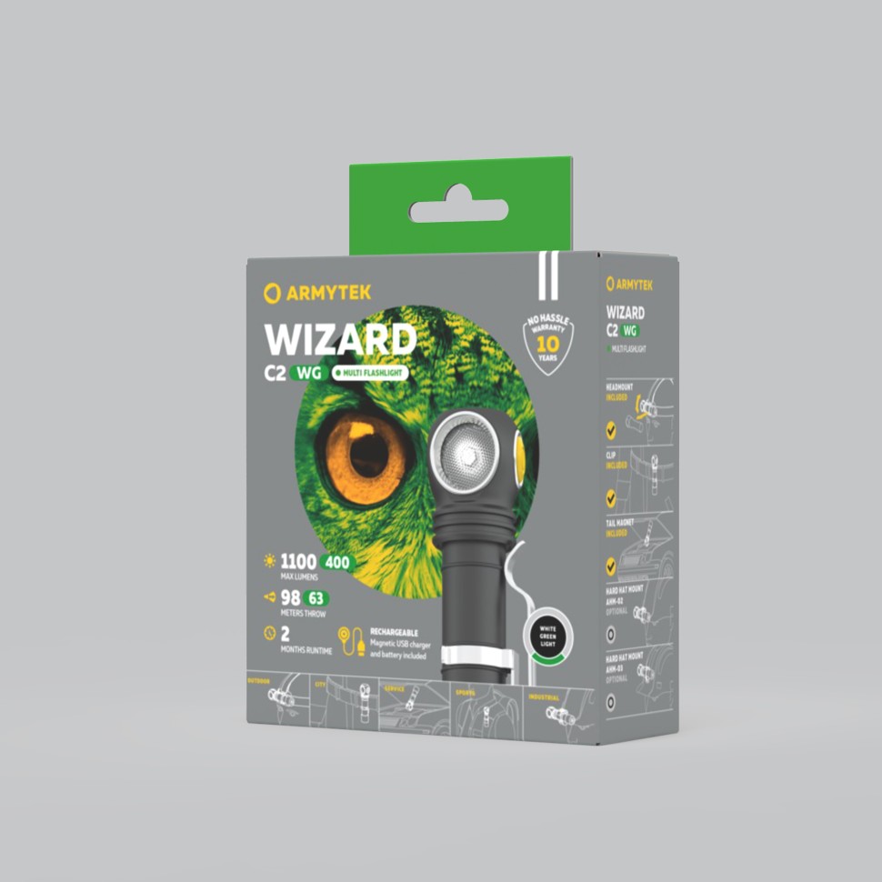 Мультифонарь Armytek Wizard C2 WG Magnet USB