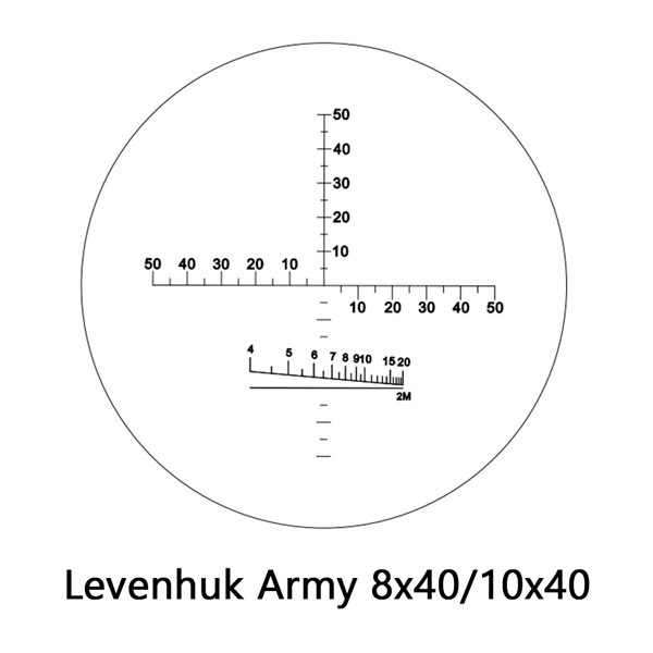 Бинокль Levenhuk Army 10x40 с сеткой и дальномерной шкалой