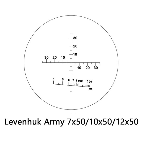 Бинокль Levenhuk Army 7x50 с сеткой и дальномерной шкалой