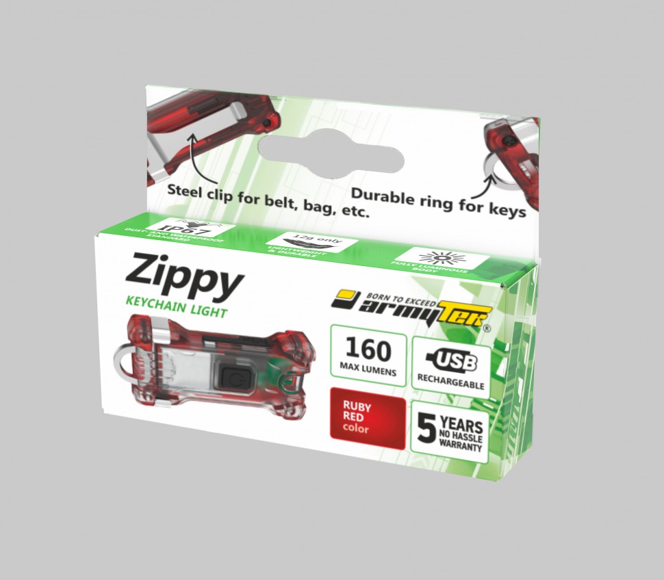 Наключный фонарь Armytek Zippy (Red Ruby)