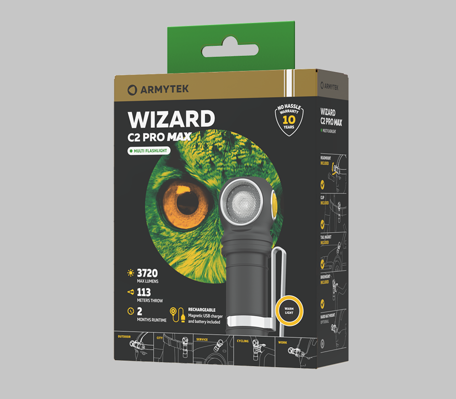Мультифонарь Armytek Wizard C2 Pro Max Magnet USB (теплый свет)