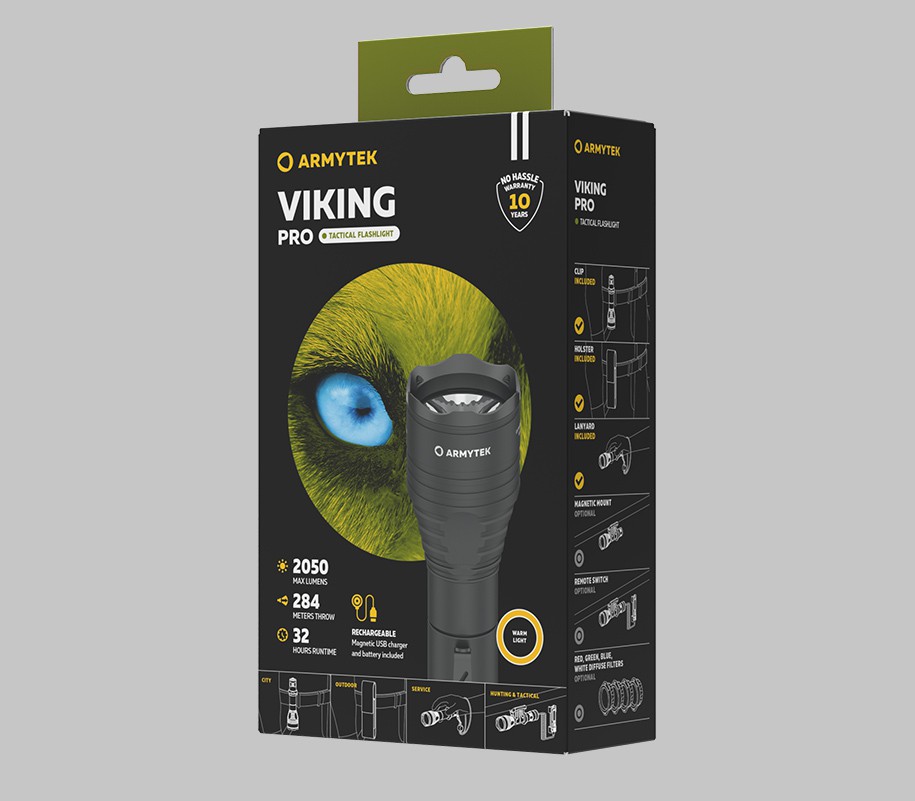 Тактический фонарь Armytek Viking Pro Magnet USB