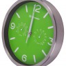 Часы настенные Bresser (Брессер) MyTime ND DCF Thermo/Hygro, 25 см, зеленые