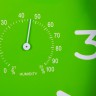 Часы настенные Bresser (Брессер) MyTime ND DCF Thermo/Hygro, 25 см, зеленые