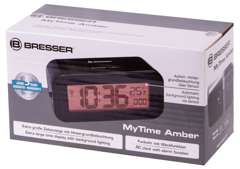 Часы Bresser (Брессер) MyTime Amber, черные