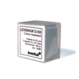 Стекло покровное Levenhuk G100 (100 шт.). Вид 1