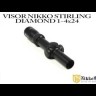 Оптический прицел Nikko Stirling DIAMOND 1-4x24, сетка No 4 dot, подсветка точки Видео