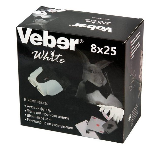 Бинокль Veber White 8x25