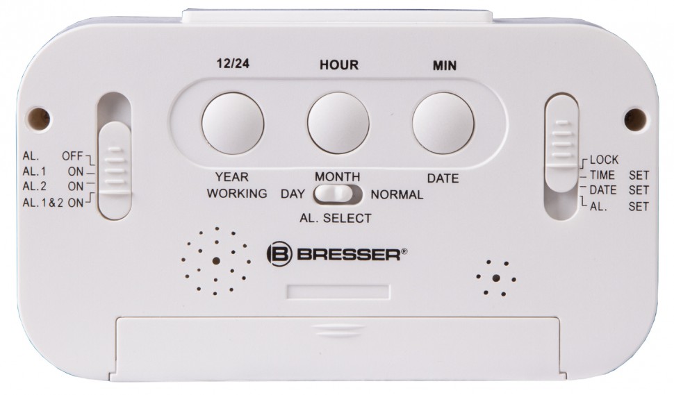 Часы настольные Bresser (Брессер) MyTime Duo LCD, белые
