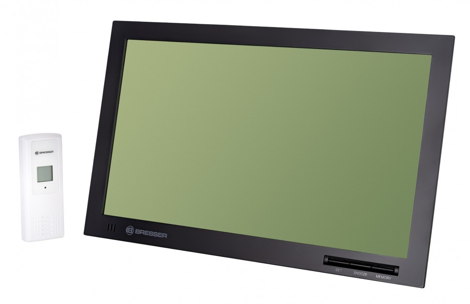 Метеостанция (настенные часы) Bresser (Брессер) MyTime Jumbo LCD, черная