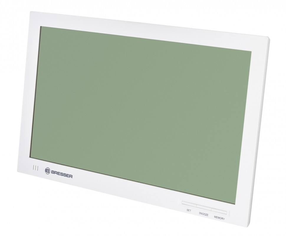 Метеостанция (настенные часы) Bresser (Брессер) MyTime Jumbo LCD, белая